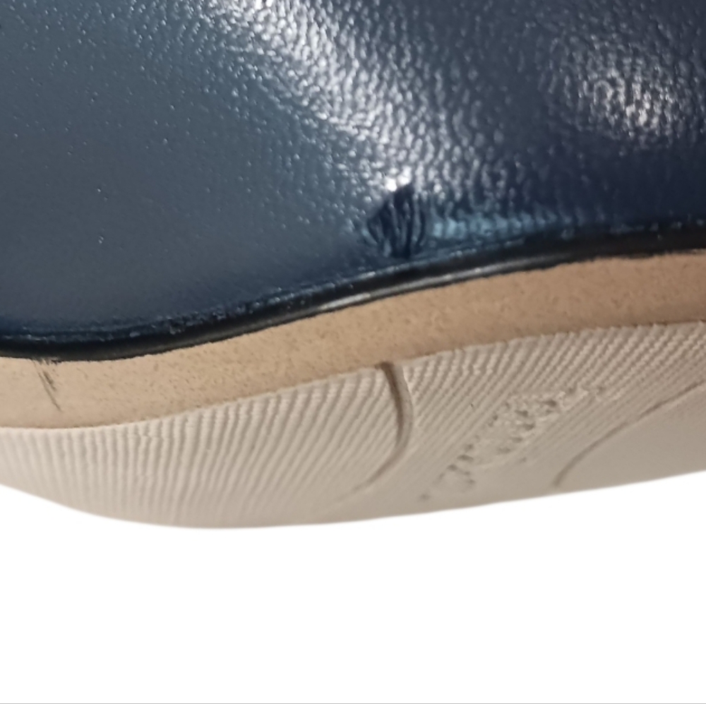 SOLD Franco Sarto Racer Pump Navy Block Heel - Picture 12 of 16